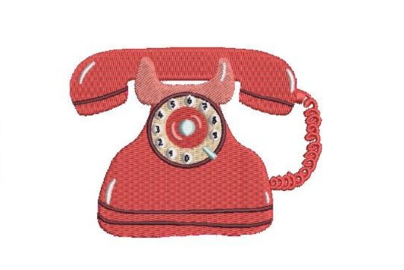 Old School Phone: A Sweet Retro Embroidery Pick