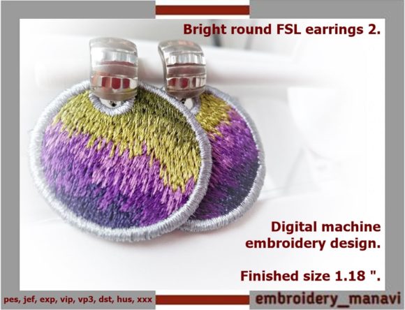 Review: Round FSL Earrings with Satin Stitch