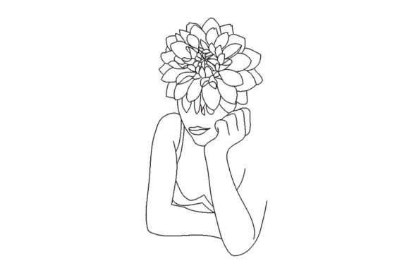 Reviewing A Woman with a Flower on Her Head Design